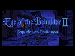 Eye of the Beholder II: The Legend of Darkmoon title screen for Amiga
